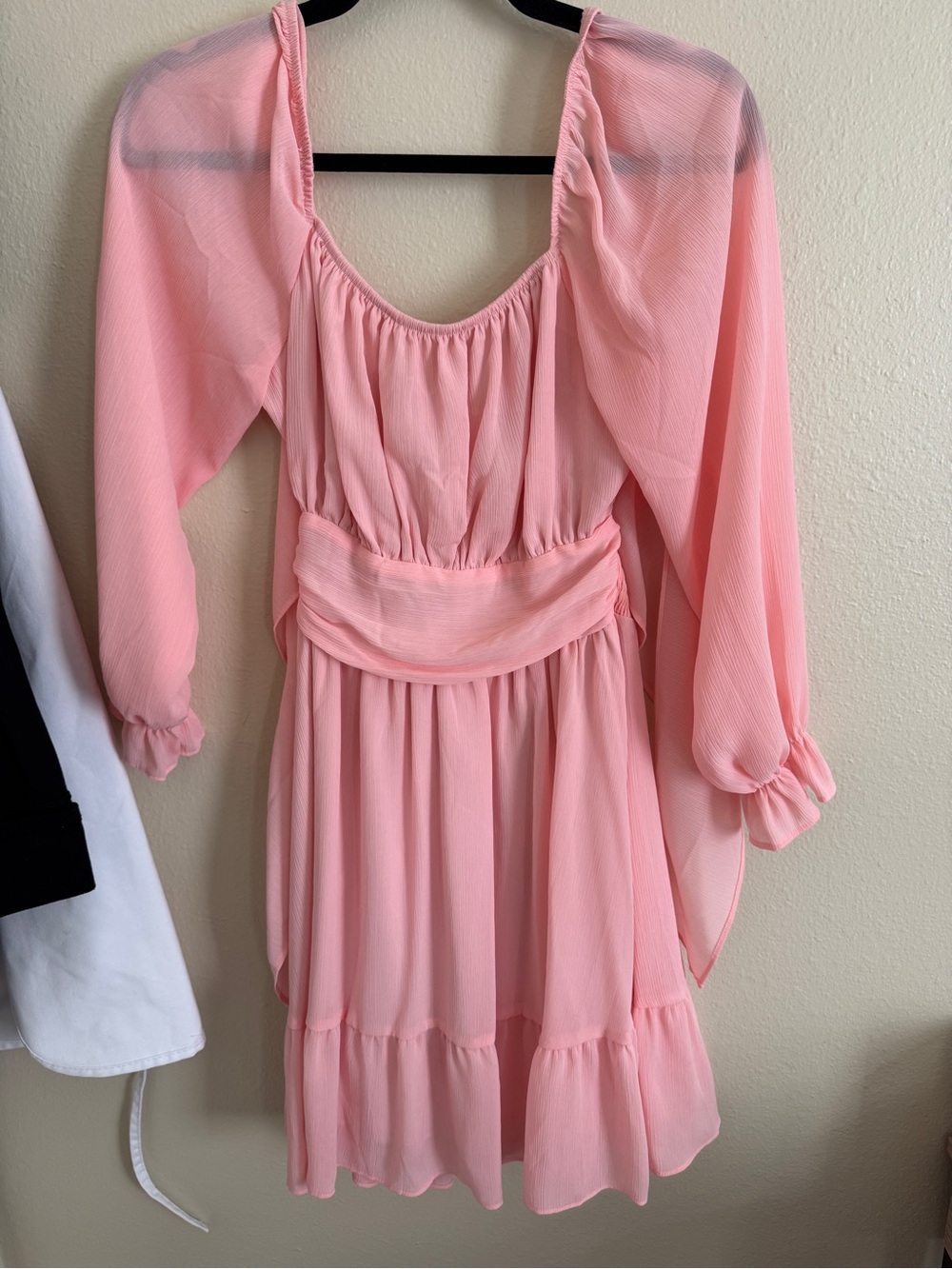 Pink Women's Chiffon Mini Dress
